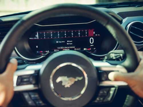 2023 Ford Mustang close up of dash