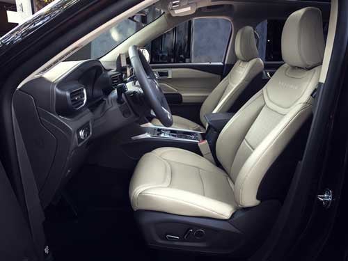 2023 Ford Explorer interior view of front seats